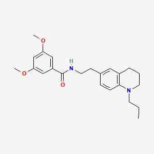 molecular formula C23H30N2O3 B2989446 3,5-二甲氧基-N-(2-(1-丙基-1,2,3,4-四氢喹啉-6-基)乙基)苯甲酰胺 CAS No. 955790-74-6