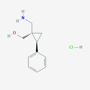 [(1R,2S)-1-(Aminomethyl)-2-phenylcyclopropyl]methanol;hydrochloride