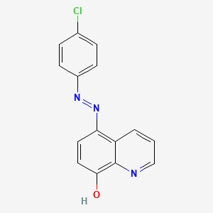 molecular formula C15H10ClN3O B2989463 5-[(E)-(4-chlorophenyl)diazenyl]quinolin-8-ol CAS No. 897929-93-0
