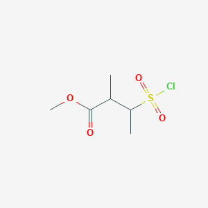 molecular formula C6H11ClO4S B2989464 Methyl 3-(chlorosulfonyl)-2-methylbutanoate CAS No. 2091807-48-4
