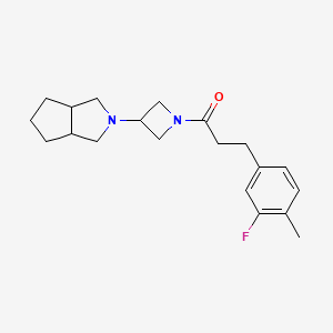 1-[3-(3,3a,4,5,6,6a-Hexahydro-1H-cyclopenta[c]pyrrol-2-yl)azetidin-1-yl]-3-(3-fluoro-4-methylphenyl)propan-1-one