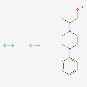 molecular formula C13H22Cl2N2O B2989470 2-(4-Phenylpiperazin-1-yl)propan-1-ol dihydrochloride CAS No. 2034511-64-1
