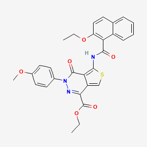 Ethyl 5-[(2-ethoxynaphthalene-1-carbonyl)amino]-3-(4-methoxyphenyl)-4-oxothieno[3,4-d]pyridazine-1-carboxylate