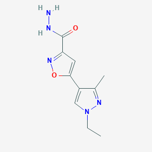5-(1-Ethyl-3-methyl-1H-pyrazol-4-yl)isoxazole-3-carbohydrazide