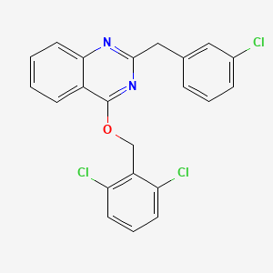 2-[(3-Chlorophenyl)methyl]-4-[(2,6-dichlorophenyl)methoxy]quinazoline