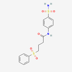 4-(phenylsulfonyl)-N-(4-sulfamoylphenyl)butanamide