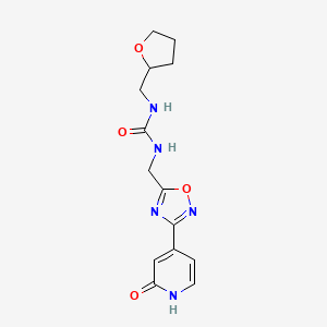 1-((3-(2-Oxo-1,2-dihydropyridin-4-yl)-1,2,4-oxadiazol-5-yl)methyl)-3-((tetrahydrofuran-2-yl)methyl)urea