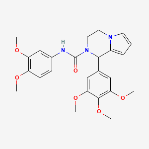 molecular formula C25H29N3O6 B2989498 N-(3,4-dimethoxyphenyl)-1-(3,4,5-trimethoxyphenyl)-3,4-dihydropyrrolo[1,2-a]pyrazine-2(1H)-carboxamide CAS No. 899984-79-3