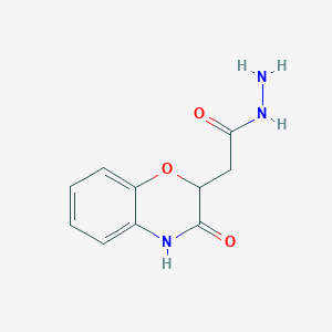 molecular formula C10H11N3O3 B2989505 2-(3-oxo-3,4-dihydro-2H-1,4-benzoxazin-2-yl)acetohydrazide CAS No. 131603-98-0