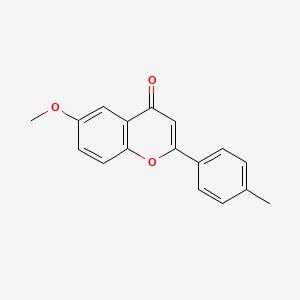molecular formula C17H14O3 B2989506 6-Methoxy-2-(4-methylphenyl)chromen-4-one CAS No. 208998-53-2