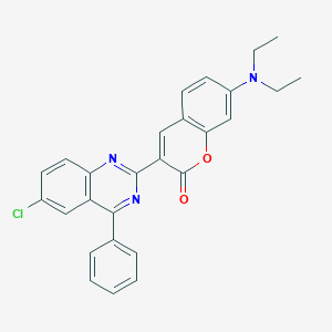 molecular formula C27H22ClN3O2 B2989510 3-(6-chloro-4-phenylquinazolin-2-yl)-7-(diethylamino)-2H-chromen-2-one CAS No. 865376-36-9