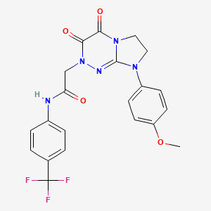 2-(8-(4-methoxyphenyl)-3,4-dioxo-3,4,7,8-tetrahydroimidazo[2,1-c][1,2,4]triazin-2(6H)-yl)-N-(4-(trifluoromethyl)phenyl)acetamide
