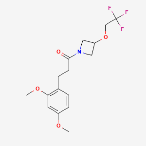 molecular formula C16H20F3NO4 B2989527 3-(2,4-Dimethoxyphenyl)-1-(3-(2,2,2-trifluoroethoxy)azetidin-1-yl)propan-1-one CAS No. 2034246-47-2