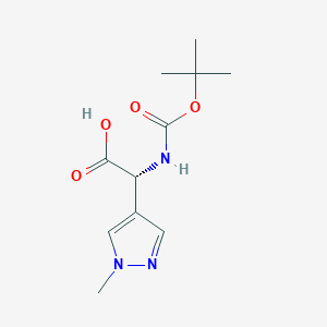 (2R)-2-{[(tert-butoxy)carbonyl]amino}-2-(1-methyl-1H-pyrazol-4-yl)acetic acid