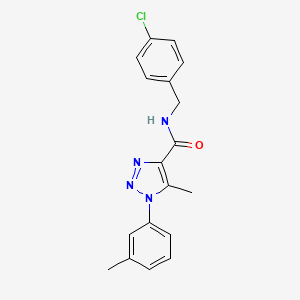 N-(4-chlorobenzyl)-5-methyl-1-(3-methylphenyl)-1H-1,2,3-triazole-4-carboxamide