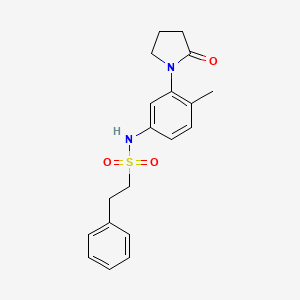 N-(4-methyl-3-(2-oxopyrrolidin-1-yl)phenyl)-2-phenylethanesulfonamide