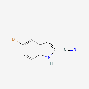 molecular formula C10H7BrN2 B2989547 5-Bromo-4-methyl-1H-indole-2-carbonitrile CAS No. 1857296-19-5