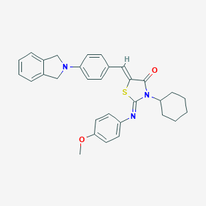 3-cyclohexyl-5-[4-(1,3-dihydro-2H-isoindol-2-yl)benzylidene]-2-[(4-methoxyphenyl)imino]-1,3-thiazolidin-4-one