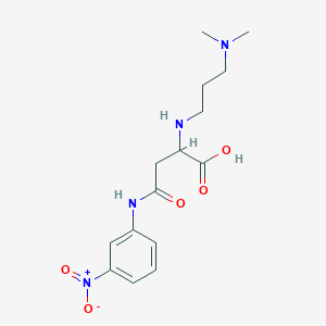 molecular formula C15H22N4O5 B2989560 2-[3-(Dimethylamino)propylamino]-4-(3-nitroanilino)-4-oxobutanoic acid CAS No. 1031899-35-0