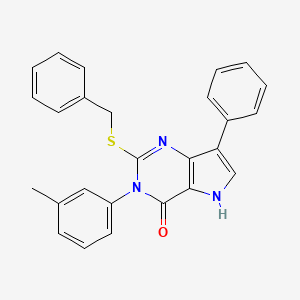 2-(benzylthio)-7-phenyl-3-(m-tolyl)-3H-pyrrolo[3,2-d]pyrimidin-4(5H)-one
