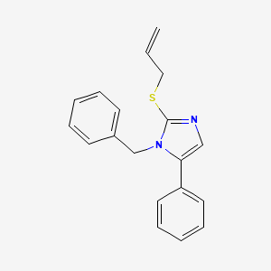 molecular formula C19H18N2S B2989571 2-(烯丙基硫)-1-苄基-5-苯基-1H-咪唑 CAS No. 1207024-44-9