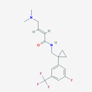 (E)-4-(Dimethylamino)-N-[[1-[3-fluoro-5-(trifluoromethyl)phenyl]cyclopropyl]methyl]but-2-enamide