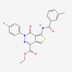 Ethyl 3-(4-fluorophenyl)-5-(3-methylbenzamido)-4-oxo-3,4-dihydrothieno[3,4-d]pyridazine-1-carboxylate