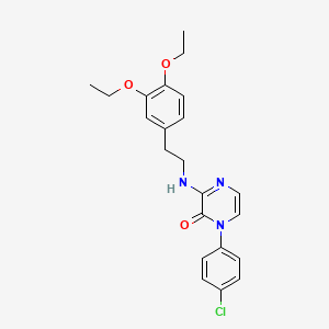 1-(4-chlorophenyl)-3-((3,4-diethoxyphenethyl)amino)pyrazin-2(1H)-one