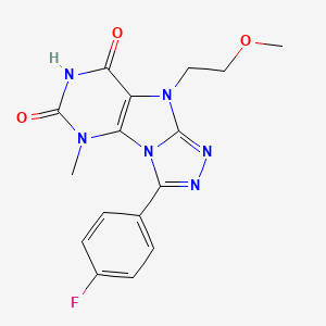 3-(4-fluorophenyl)-9-(2-methoxyethyl)-5-methyl-5H-[1,2,4]triazolo[4,3-e]purine-6,8(7H,9H)-dione