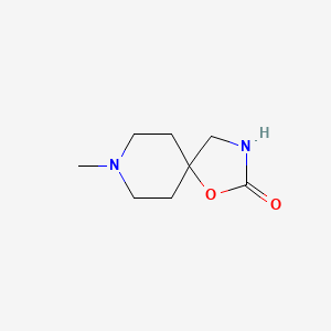 molecular formula C8H14N2O2 B2989591 8-Methyl-1-oxa-3,8-diazaspiro[4.5]decan-2-one CAS No. 5053-07-6