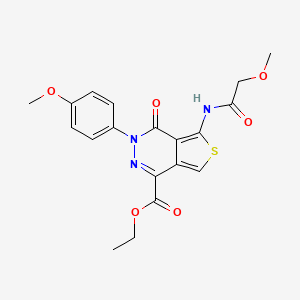 molecular formula C19H19N3O6S B2989595 Ethyl 5-(2-methoxyacetamido)-3-(4-methoxyphenyl)-4-oxo-3,4-dihydrothieno[3,4-d]pyridazine-1-carboxylate CAS No. 851951-66-1