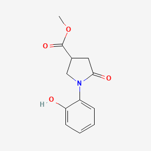 molecular formula C12H13NO4 B2989596 1-(2-羟基苯基)-5-氧代吡咯烷-3-羧酸甲酯 CAS No. 1820747-17-8