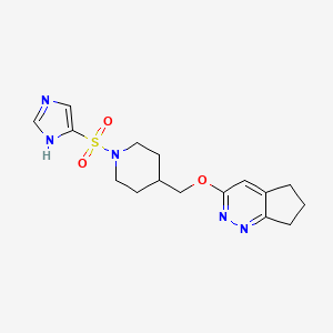 3-[[1-(1H-Imidazol-5-ylsulfonyl)piperidin-4-yl]methoxy]-6,7-dihydro-5H-cyclopenta[c]pyridazine