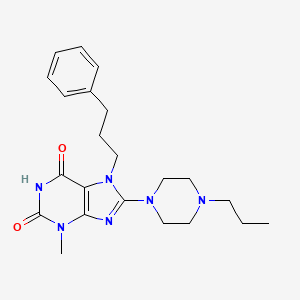 3-Methyl-7-(3-phenylpropyl)-8-(4-propylpiperazin-1-yl)purine-2,6-dione