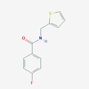 molecular formula C12H10FNOS B298961 4-fluoro-N-(thiophen-2-ylmethyl)benzamide 