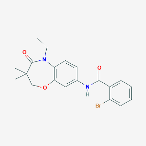 2-bromo-N-(5-ethyl-3,3-dimethyl-4-oxo-2,3,4,5-tetrahydrobenzo[b][1,4]oxazepin-8-yl)benzamide