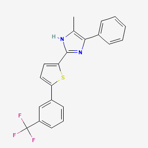 5-Methyl-4-phenyl-2-[5-[3-(trifluoromethyl)phenyl]thiophen-2-yl]-1H-imidazole
