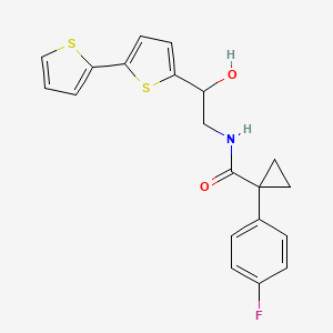 N-(2-{[2,2'-bithiophene]-5-yl}-2-hydroxyethyl)-1-(4-fluorophenyl)cyclopropane-1-carboxamide