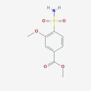 molecular formula C9H11NO5S B2989640 3-甲氧基-4-磺酰氨基苯甲酸甲酯 CAS No. 2171968-07-1