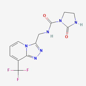 2-oxo-N-((8-(trifluoromethyl)-[1,2,4]triazolo[4,3-a]pyridin-3-yl)methyl)imidazolidine-1-carboxamide