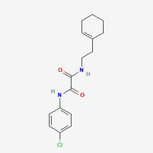 molecular formula C16H19ClN2O2 B2989645 N'-(4-chlorophenyl)-N-[2-(cyclohexen-1-yl)ethyl]oxamide CAS No. 332143-83-6