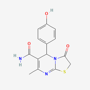 5-(4-hydroxyphenyl)-7-methyl-3-oxo-3,5-dihydro-2H-thiazolo[3,2-a]pyrimidine-6-carboxamide