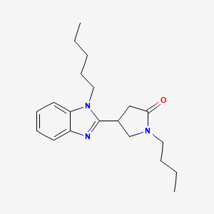 1-Butyl-4-(1-pentylbenzimidazol-2-yl)pyrrolidin-2-one