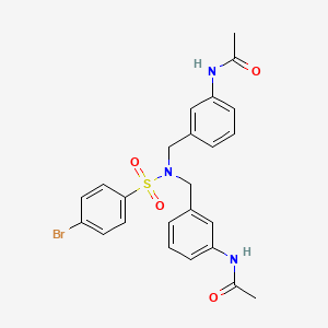 N-[3-({[3-(acetylamino)benzyl][(4-bromophenyl)sulfonyl]amino}methyl)phenyl]acetamide