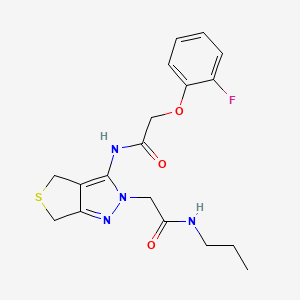 2-(2-fluorophenoxy)-N-(2-(2-oxo-2-(propylamino)ethyl)-4,6-dihydro-2H-thieno[3,4-c]pyrazol-3-yl)acetamide