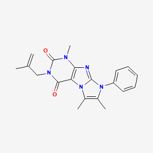 molecular formula C20H21N5O2 B2989676 4,7,8-Trimethyl-2-(2-methylprop-2-enyl)-6-phenylpurino[7,8-a]imidazole-1,3-dione CAS No. 900258-55-1