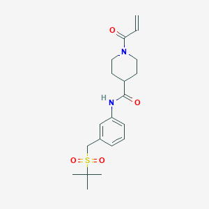 N-[3-(Tert-butylsulfonylmethyl)phenyl]-1-prop-2-enoylpiperidine-4-carboxamide