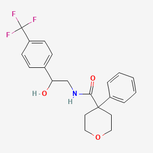 N-(2-hydroxy-2-(4-(trifluoromethyl)phenyl)ethyl)-4-phenyltetrahydro-2H-pyran-4-carboxamide