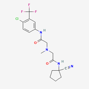 N-[4-chloro-3-(trifluoromethyl)phenyl]-2-[[2-[(1-cyanocyclopentyl)amino]-2-oxoethyl]-methylamino]acetamide