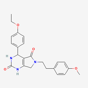 molecular formula C23H25N3O4 B2989704 4-(4-ethoxyphenyl)-6-(4-methoxyphenethyl)-3,4,6,7-tetrahydro-1H-pyrrolo[3,4-d]pyrimidine-2,5-dione CAS No. 1021093-75-3